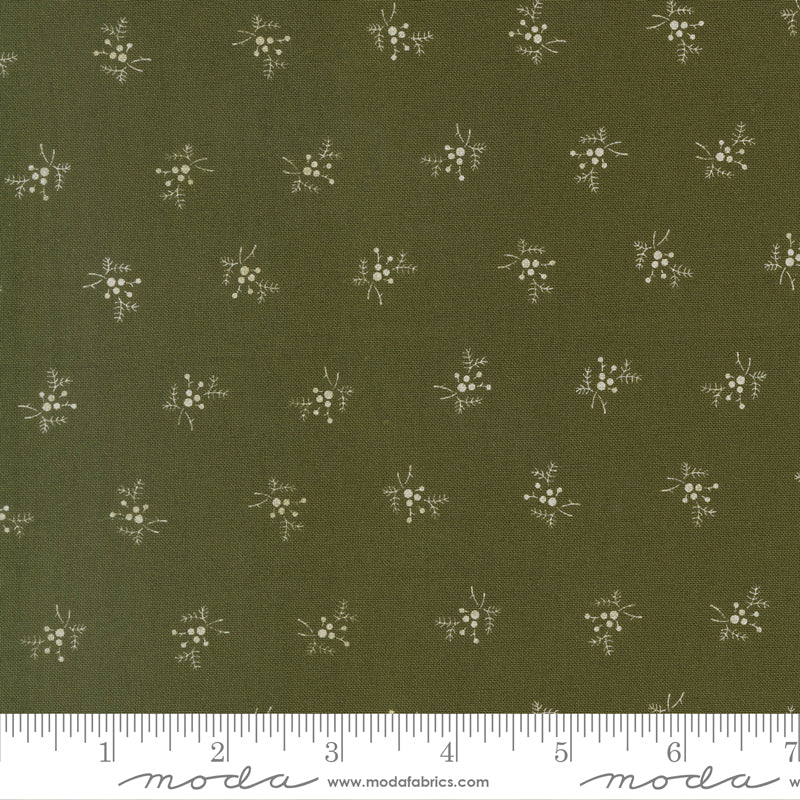 Joyful Gatherings ll Holly and Berries Christmas Evergreen by Primitive Gatherings  for Moda Fabrics 49333-14 scale
