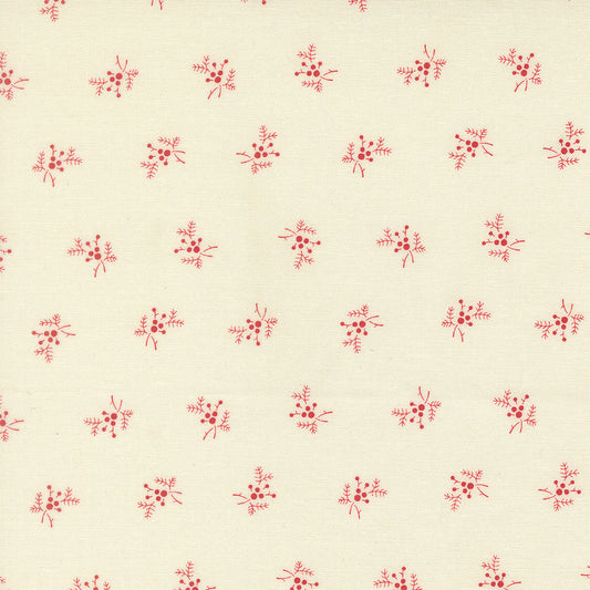 Joyful Gatherings ll Holly and Berries Christmas Cloud Crimson by Primitive Gatherings  for Moda Fabrics 49333-22