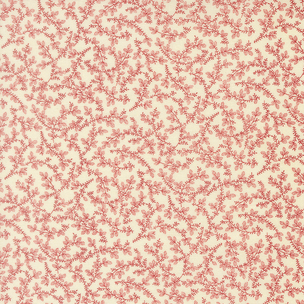 Joyful Gatherings ll Mistletoe Vine Blenders Cloud Crimson by Primitive Gatherings  for Moda Fabrics 49335-22