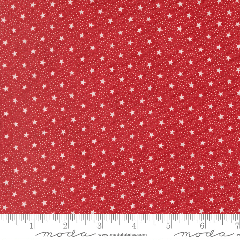 Joyful Gatherings ll Circle of Stars Blenders Crimson by Primitive Gatherings  for Moda Fabrics 49336-12 scale
