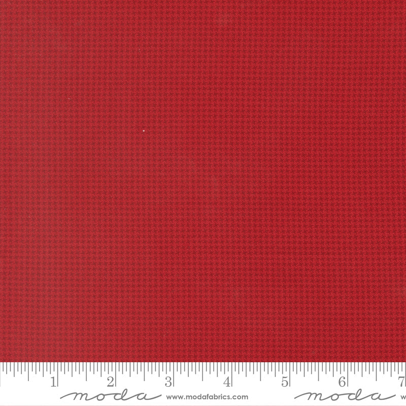Joyful Gatherings ll Mini Hounds Tooth Blenders Crimson by Primitive Gatherings  for Moda Fabrics 49337-12 scale