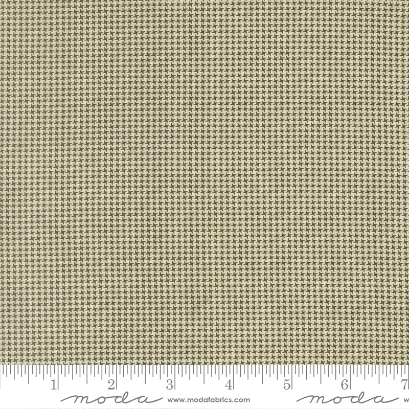 Joyful Gatherings ll Mini Hounds Tooth Blenders Cloud Evergreen by Primitive Gatherings  for Moda Fabrics 49337-24 scale
