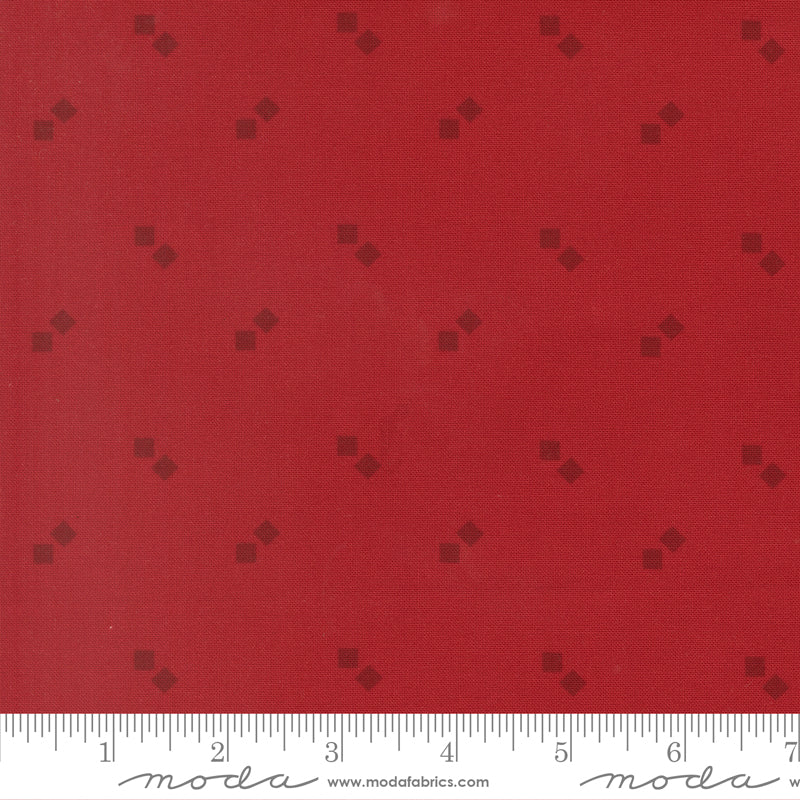Joyful Gatherings ll Gift Boxes Blenders Squares Crimson by Primitive Gatherings  for Moda Fabrics 49339-12 scale
