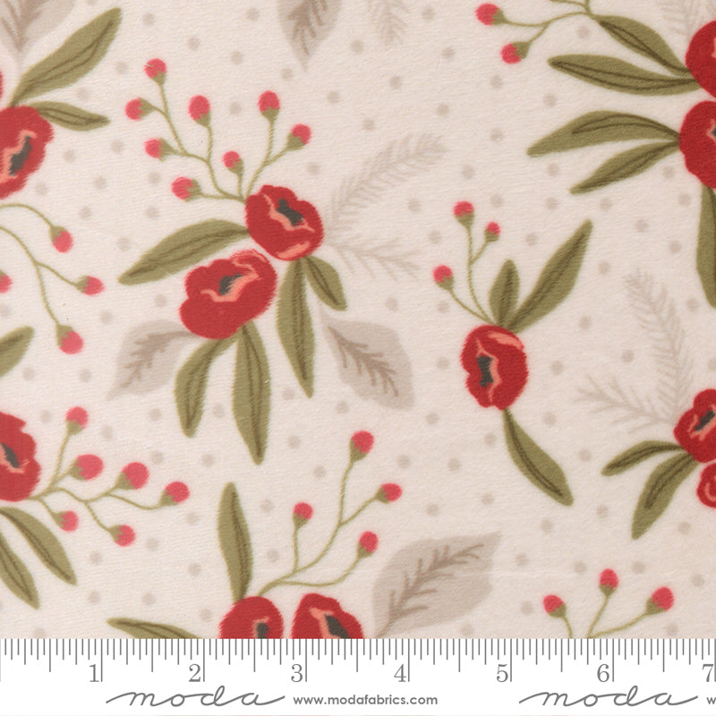 Christmas Eve Quilting Cuddle Snow Blossoms Snow by Lella Boutique for Moda Fabric 5140-11QC scale