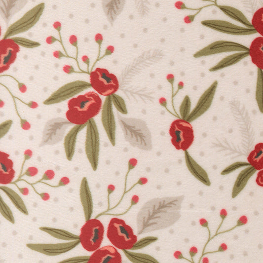 Christmas Eve Quilting Cuddle Snow Blossoms Snow by Lella Boutique for Moda Fabric 5140-11QC