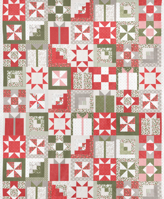 Christmas Eve Quilting Cuddle Christmas Morning Cheater Print Snow by Lella Boutique for Moda Fabric 5149-12QC