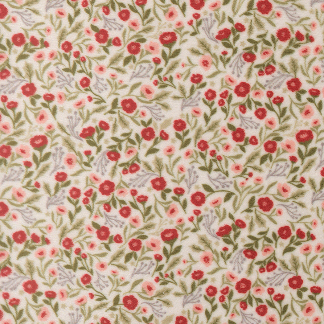 Christmas Eve Quilting Cuddle Christmas Posies Snow by Lella Boutique for Moda Fabric 5241-11QC