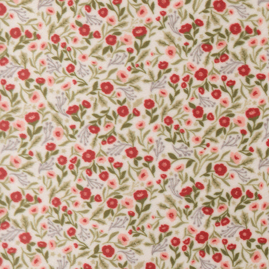 Christmas Eve Quilting Cuddle Christmas Posies Snow by Lella Boutique for Moda Fabric 5241-11QC