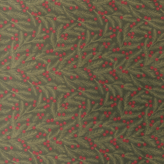 Christmas Eve Quilting Cuddle Pine Needles Evergreen by Lella Boutique for Moda Fabric 5243-13QC