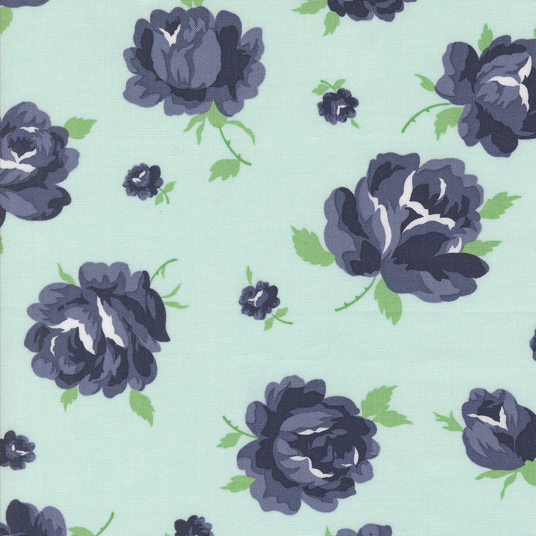 Summertime Bold Red Roses Ice by Camille Roskelley for Moda Fabrics 55320-18