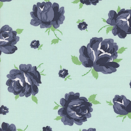 Summertime Bold Red Roses Ice by Camille Roskelley for Moda Fabrics 55320-18