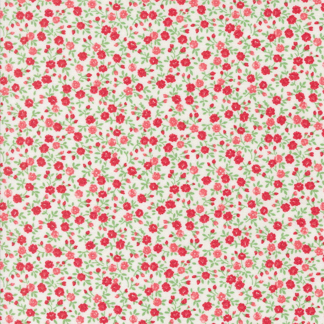 Summertime Scattered Flower Blooms Cream by Camille Roskelley for Moda Fabrics 55321-11