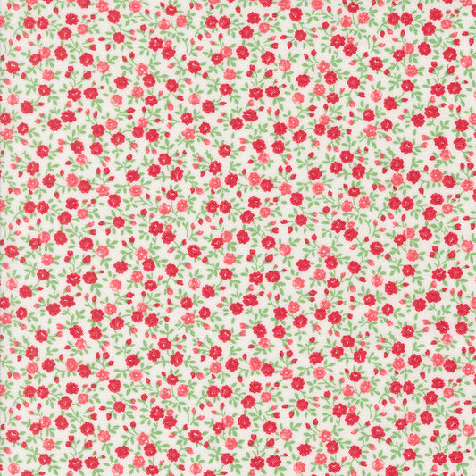 Summertime Scattered Flower Blooms Cream by Camille Roskelley for Moda Fabrics 55321-11