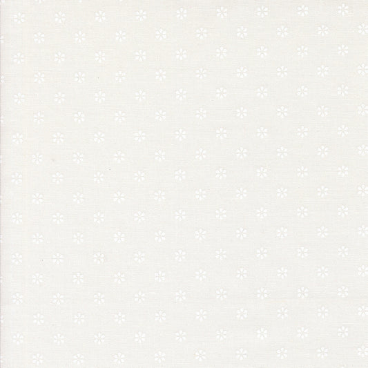 Summertime Dainty White Flowers Cream White by Camille Roskelley for Moda Fabrics 55322-21