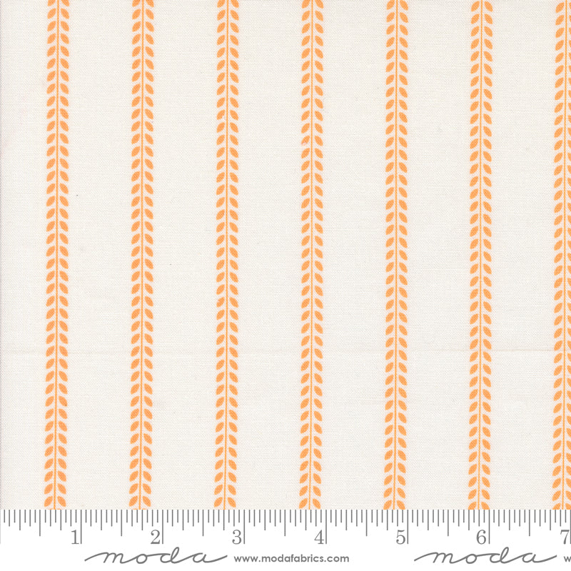 Summertime Beach Towel Stripes Cream Orange by Camille Roskelley for Moda Fabrics 55327-11 scale