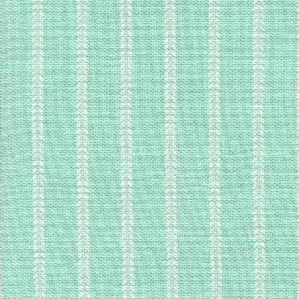 Summertime Beach Towel Stripes Aqua by Camille Roskelley for Moda Fabrics 55327-19