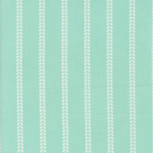 Summertime Beach Towel Stripes Aqua by Camille Roskelley for Moda Fabrics 55327-19