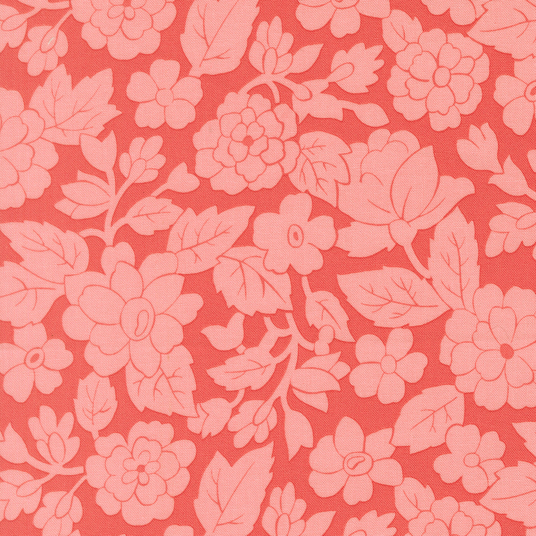 Bloomsberry London Damask Floral Nantucket Red by Camille Roskelley for Moda Fabrics