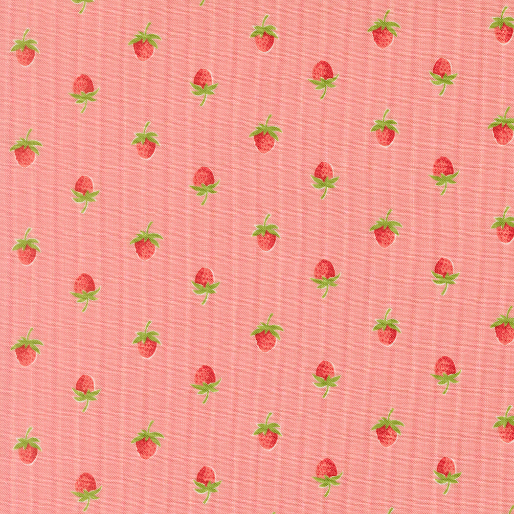 Bloomsberry Berries Novelty Strawberries Blush by Camille Roskelley for Moda Fabrics