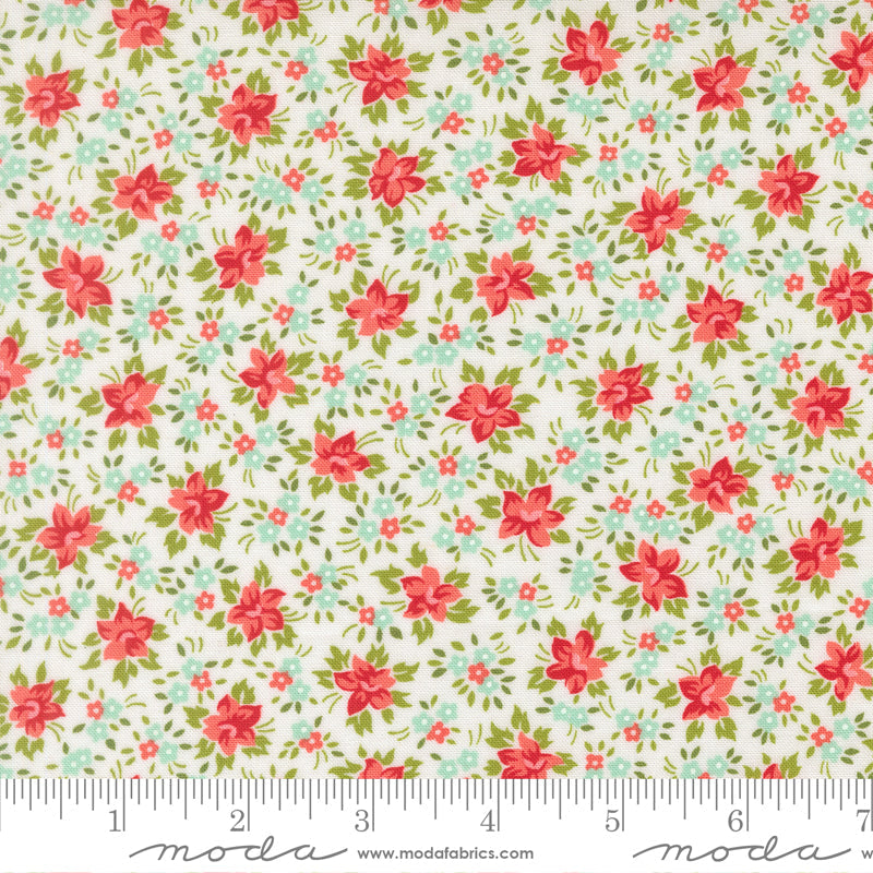 Bloomsberry Marylebone Small Floral White by Camille Roskelley for Moda Fabrics