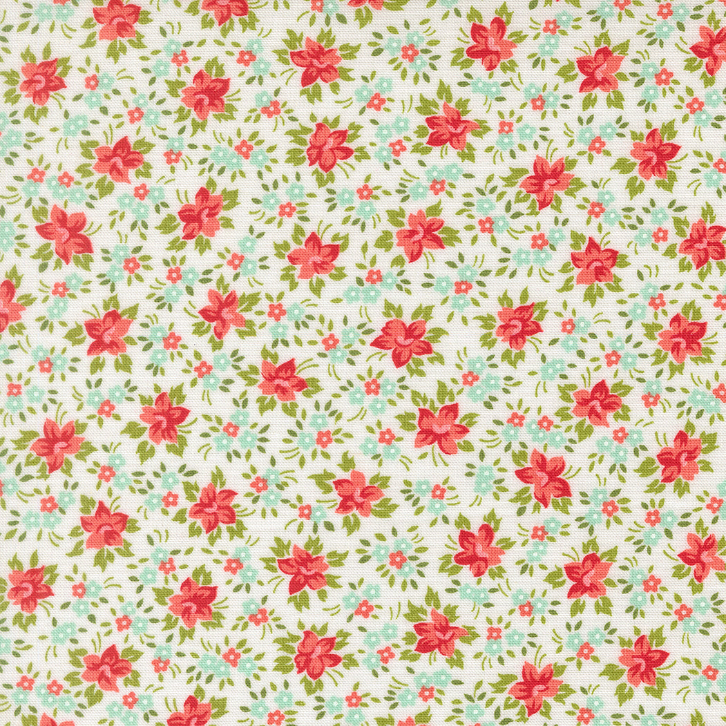 Bloomsberry Marylebone Small Floral White by Camille Roskelley for Moda Fabrics