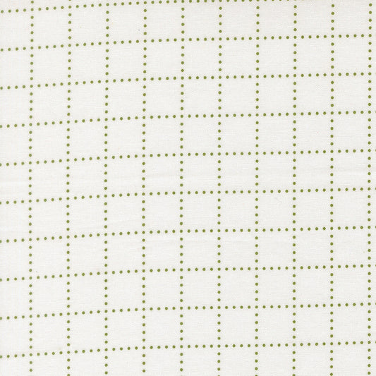 Bloomsberry Stroll Checks and Plaids White Green by Camille Roskelley for Moda Fabrics