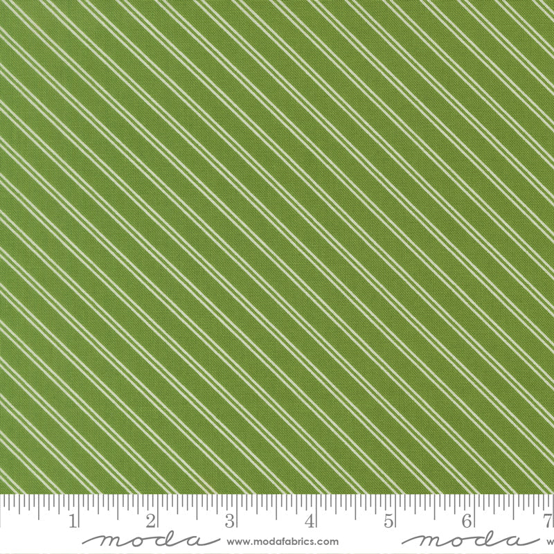 Bloomsberry Stripes Stripes Green by Camille Roskelley for Moda Fabrics