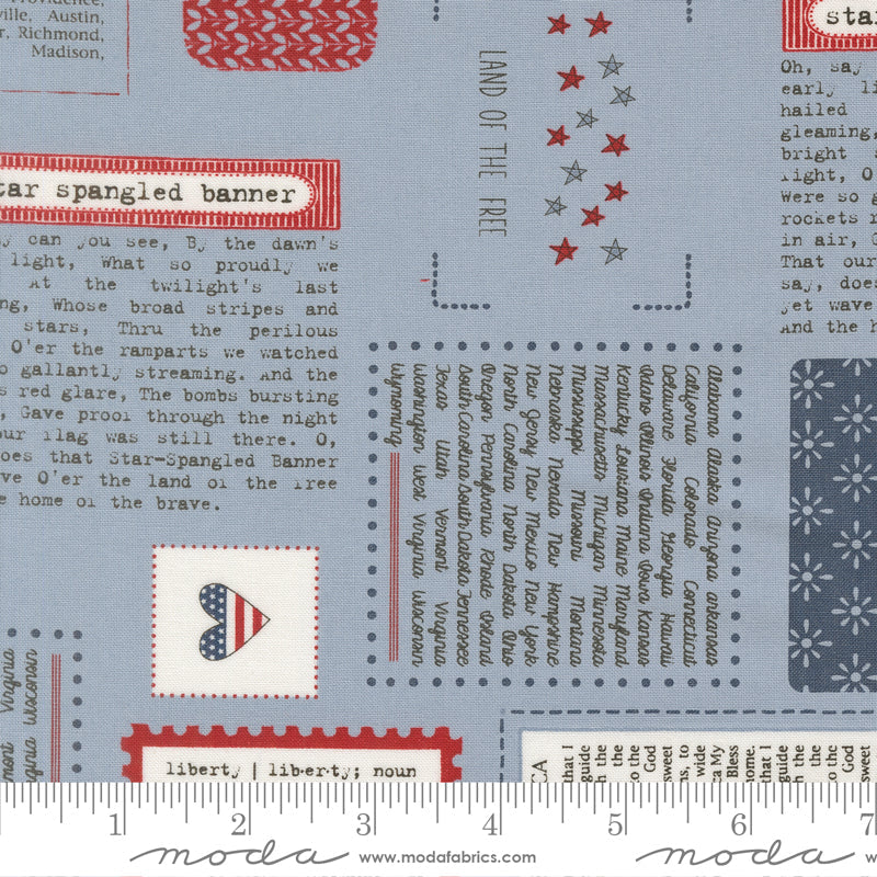 Independence Day All Things American Americana SPLASH by Sweetwater for Moda 55720-12 scale