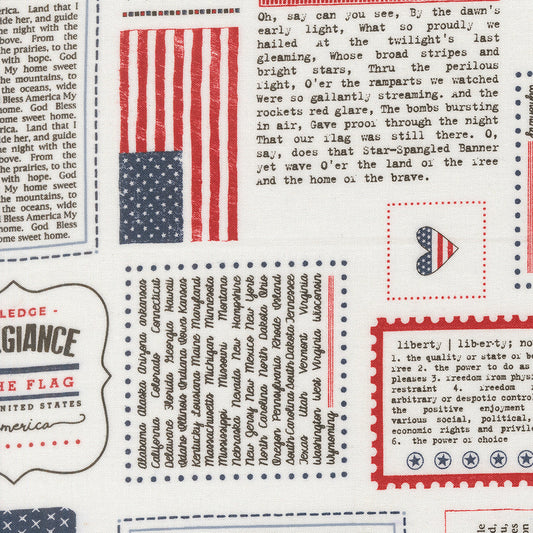 Independence Day All Things American Americana VANILLA by Sweetwater for Moda 55720-11
