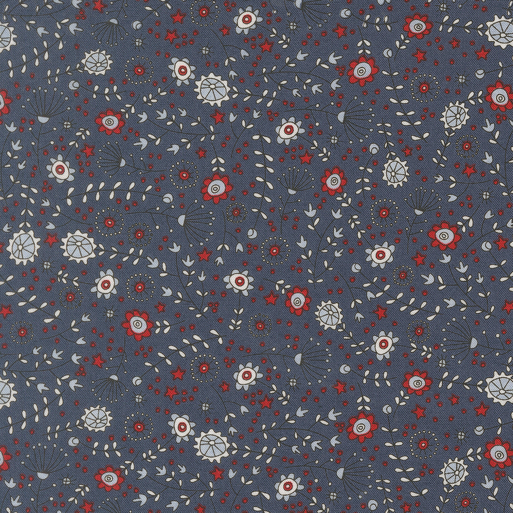 Independence Day The Meadow Florals INDIGO by Sweetwater for Moda 55722-14