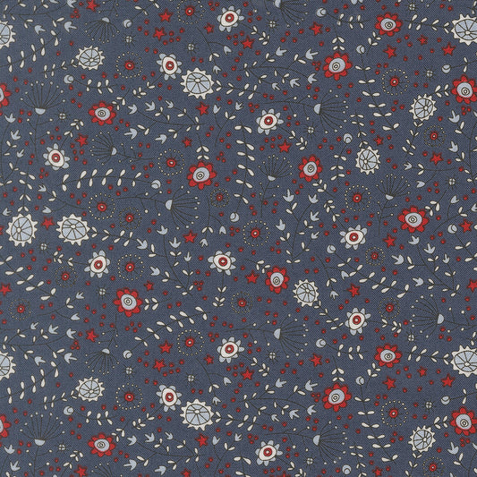 Independence Day The Meadow Florals INDIGO by Sweetwater for Moda 55722-14