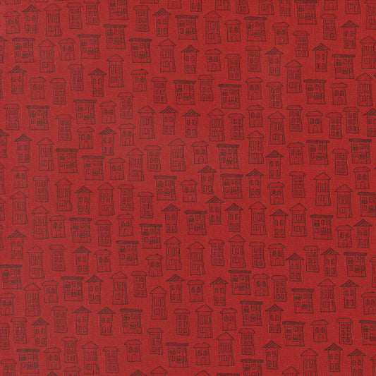 Independence Day American Houses Novelty RED by Sweetwater for Moda 55723-23