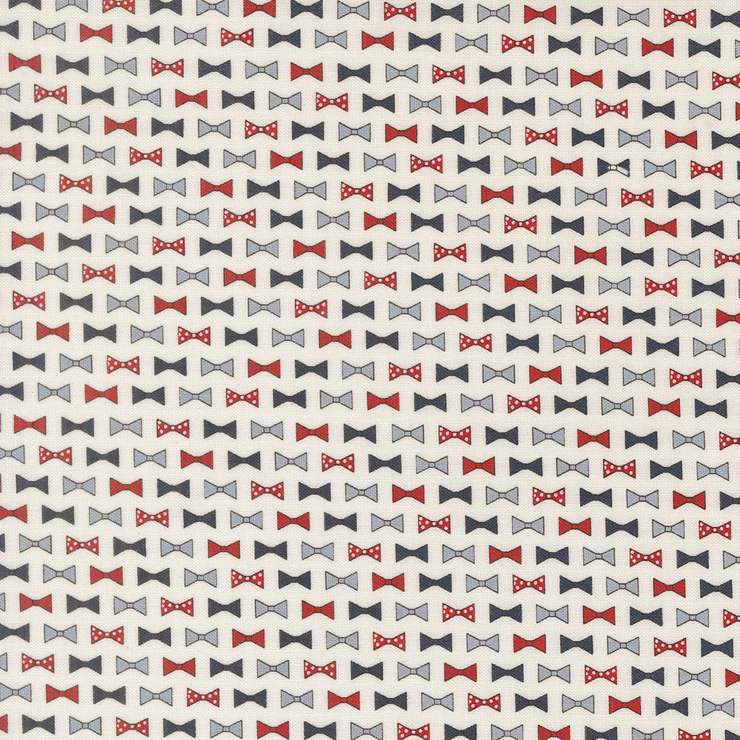 Independence Day Bowties Novelty VANILLA by Sweetwater for Moda 55725-11