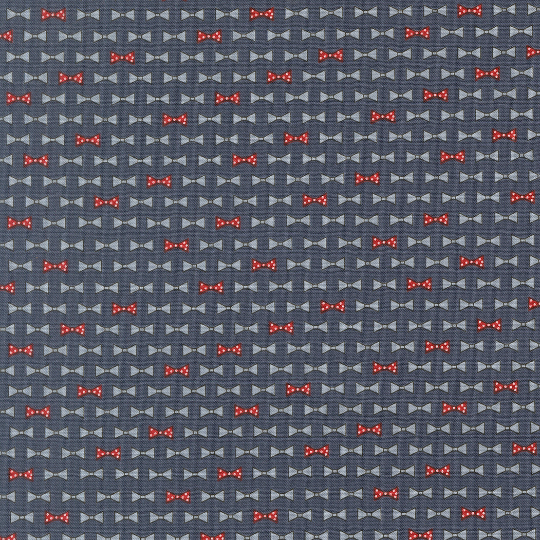 Independence Day Bowties Novelty INDIGO by Sweetwater for Moda 55725-14