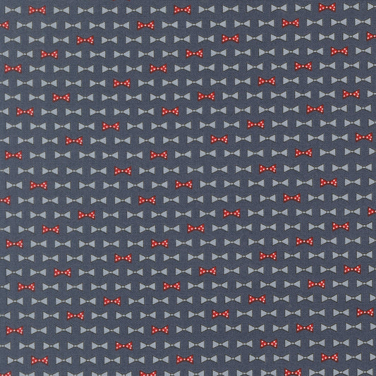 Independence Day Bowties Novelty INDIGO by Sweetwater for Moda 55725-14