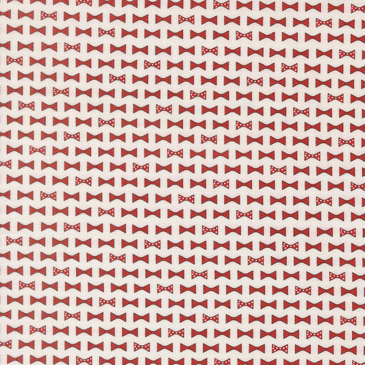 Independence Day Bowties Novelty VANILLA RED by Sweetwater for Moda 55725-23