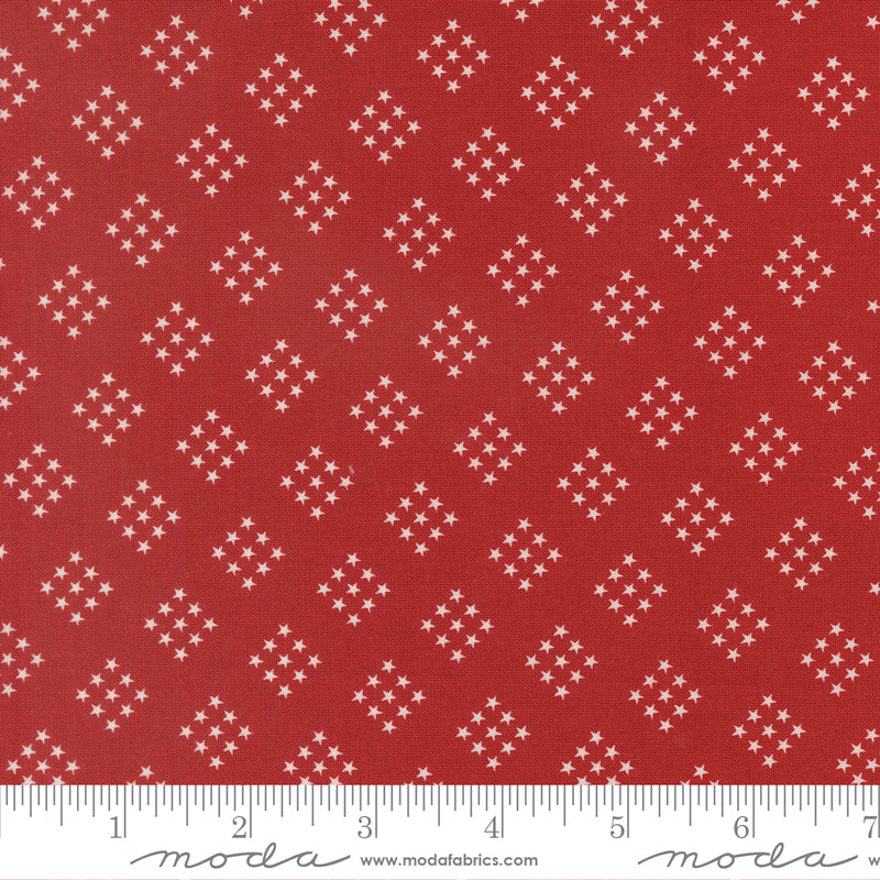 Independence Day Stars Blenders Stars RED by Sweetwater for Moda 55726-23 scale
