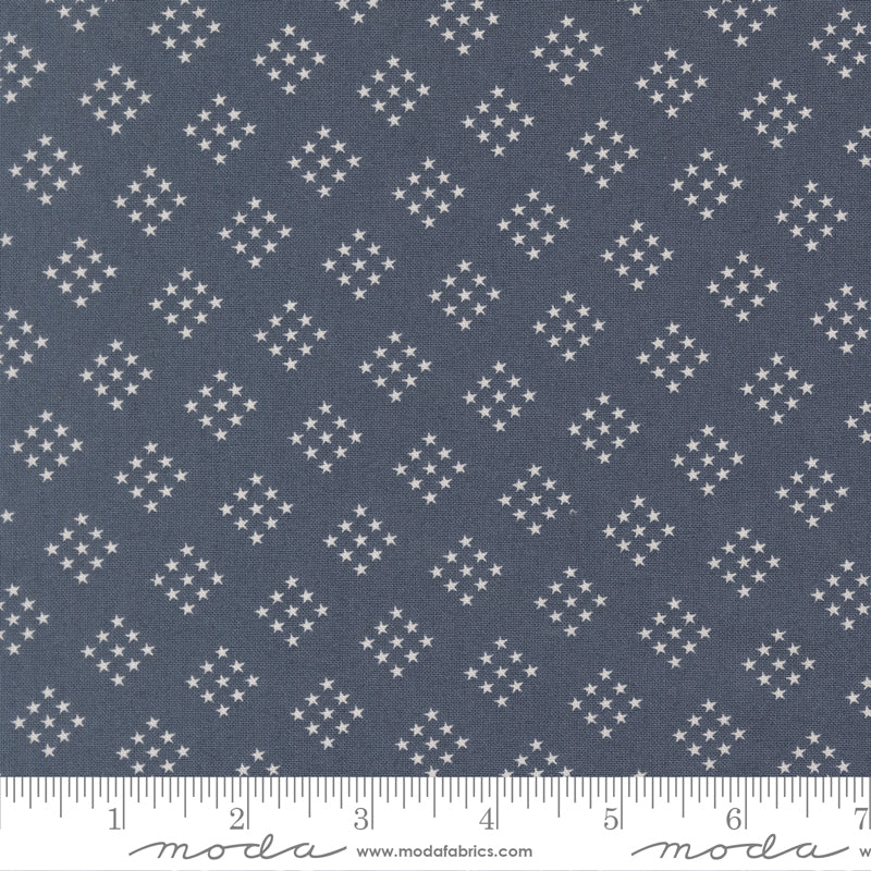Independence Day Stars Blenders Stars INDIGO by Sweetwater for Moda 55726-24 scale