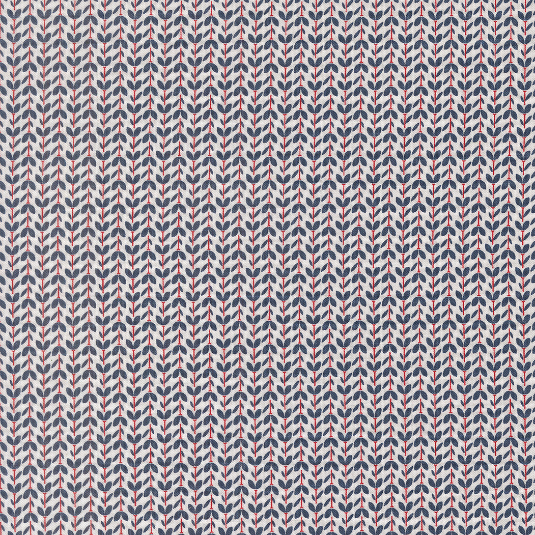 Independence Day Flower Garden Stripes VANILLA by Sweetwater for Moda 55727-11