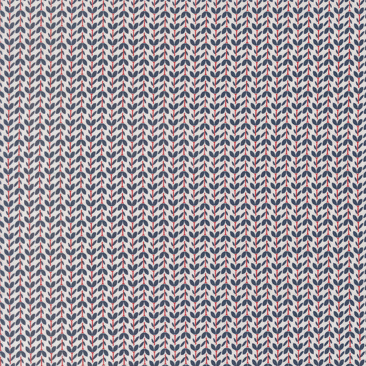 Independence Day Flower Garden Stripes VANILLA by Sweetwater for Moda 55727-11
