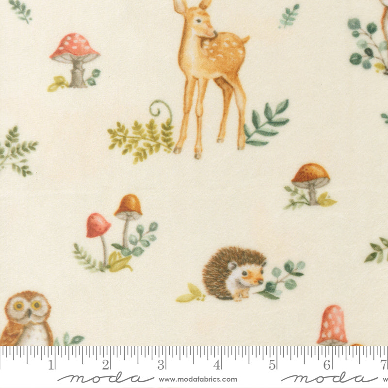 Effies Woods Cuddle Woodland Allover CLOUD by Deb Strain for Moda 56011-11QC scale