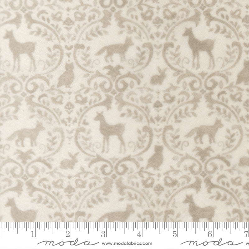 Effies Woods Cuddle Woodland Damask CLOUD by Deb Strain for Moda 56014-11QC scale