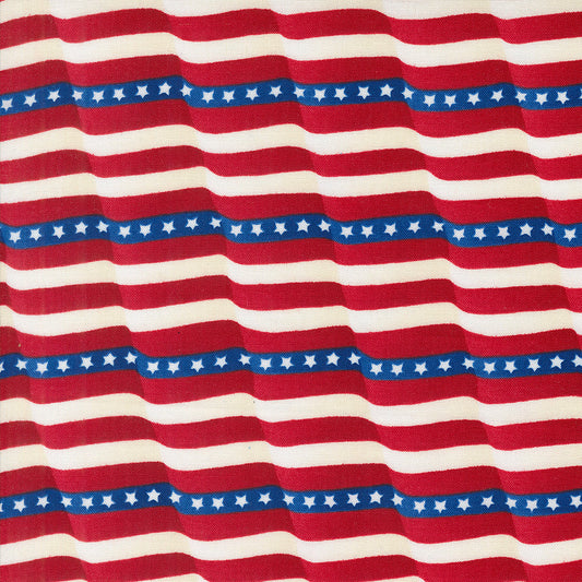 Red White And Bloom Stars and Stripes Patriotic Poppy by Deb Strain for Moda Fabrics