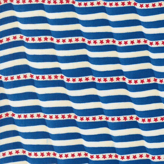 Red White And Bloom Stars and Stripes Midnight Blue by Deb Strain for Moda Fabrics