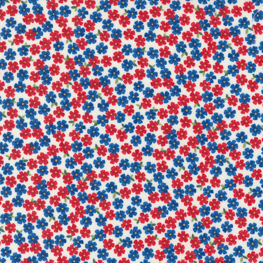 Red White And Bloom Patriotic Posies  Daisy White by Deb Strain for Moda Fabrics