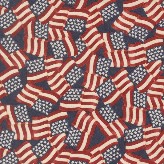 Loyalty Blue Waving Flags Americana - America 250 Years by Deb Strain for Moda Fabrics