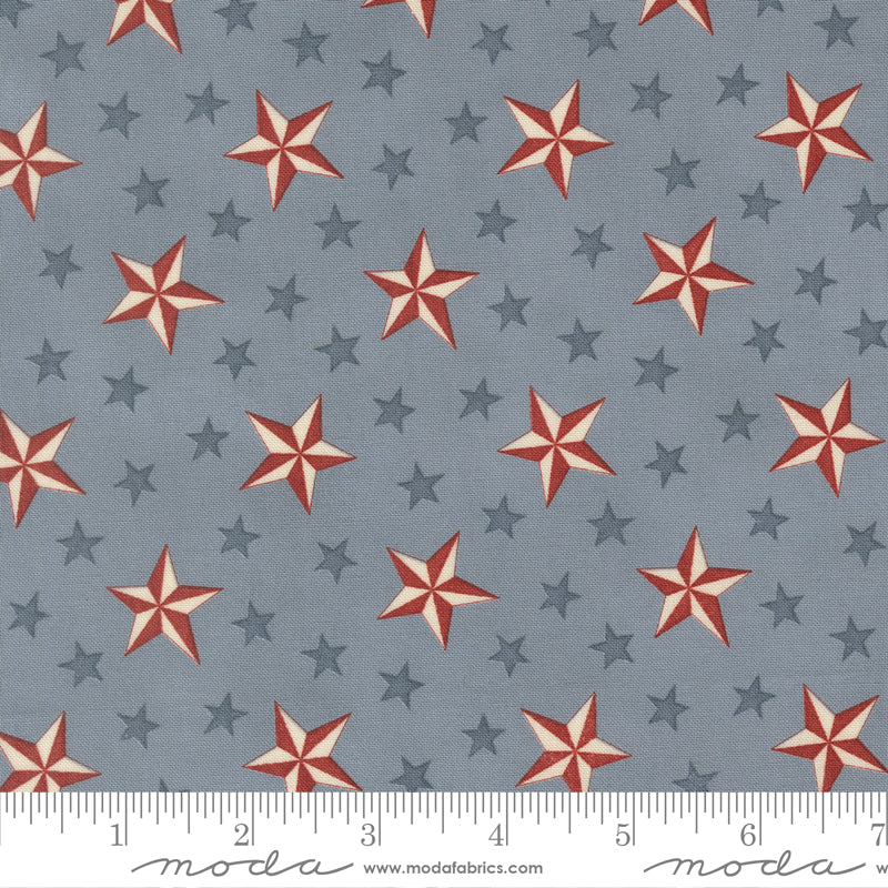 Steel Blue Tossed Stars Americana - America 250 Years by Deb Strain for Moda Fabrics