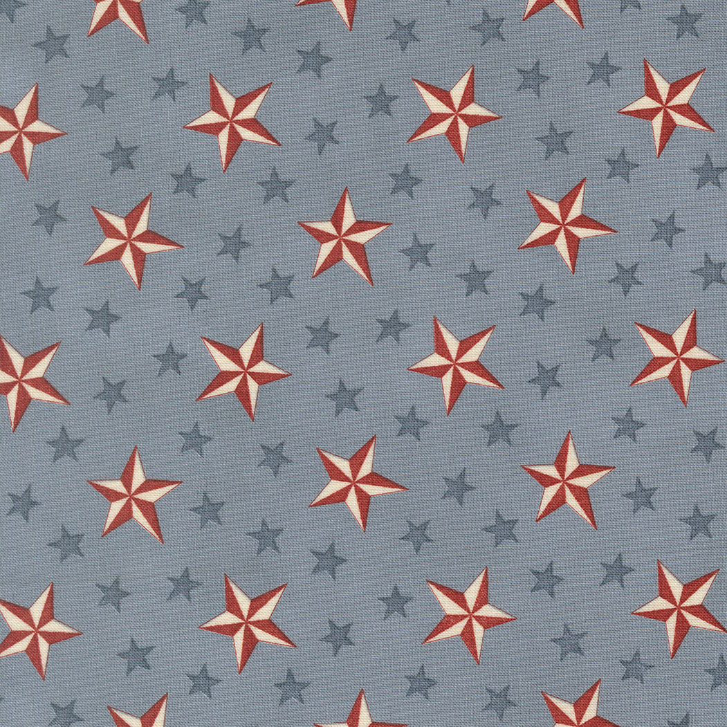 Steel Blue Tossed Stars Americana - America 250 Years by Deb Strain for Moda Fabrics