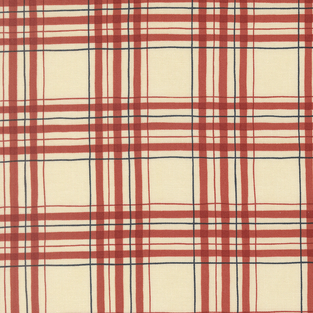 Parchment Red Patriotic Plaid Checks - America 250 Years by Deb Strain for Moda Fabrics
