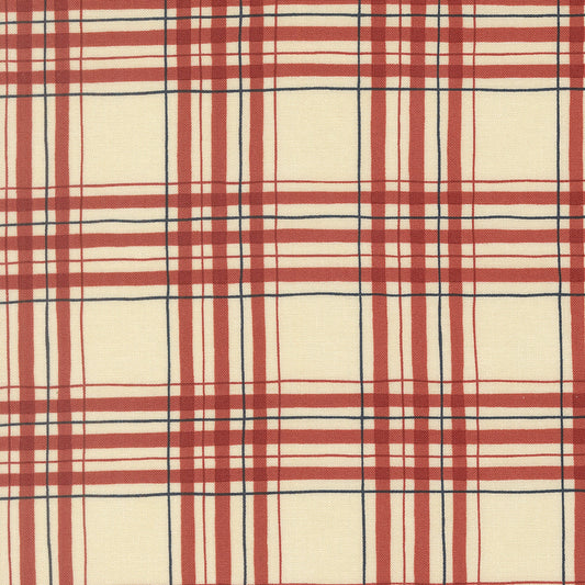 Parchment Red Patriotic Plaid Checks - America 250 Years by Deb Strain for Moda Fabrics